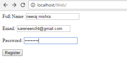 Servlet Registration Form with MySQL Database Example