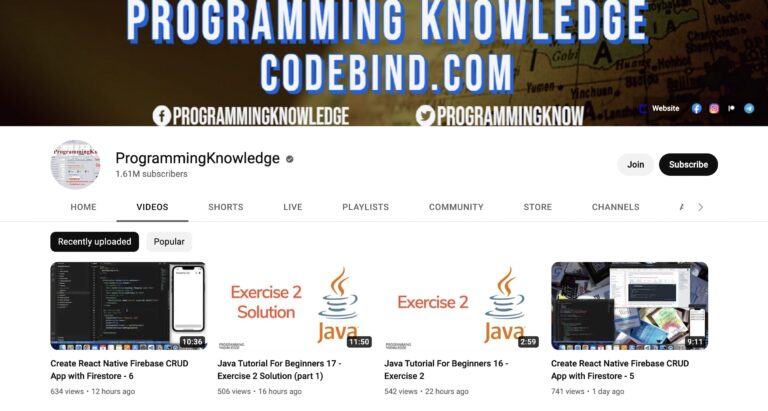 9 Best Youtube Channels to Learn Programming 2024 - The Java Programmer